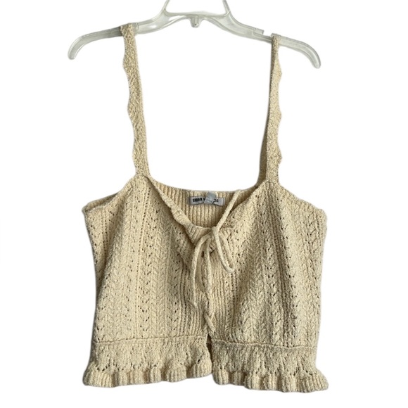 Urban Outfitters Ivory Knit Tank Top NWT - SZ: XL - Picture 1 of 9